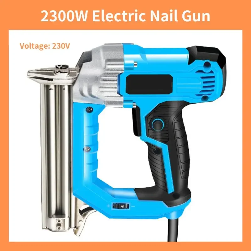 

2300W Electric Nail Gun 220V Woodworking Tools Electrical Straight Staple Nail F30/F25/F20/F15 Furniture Nailing Stapler Shooter