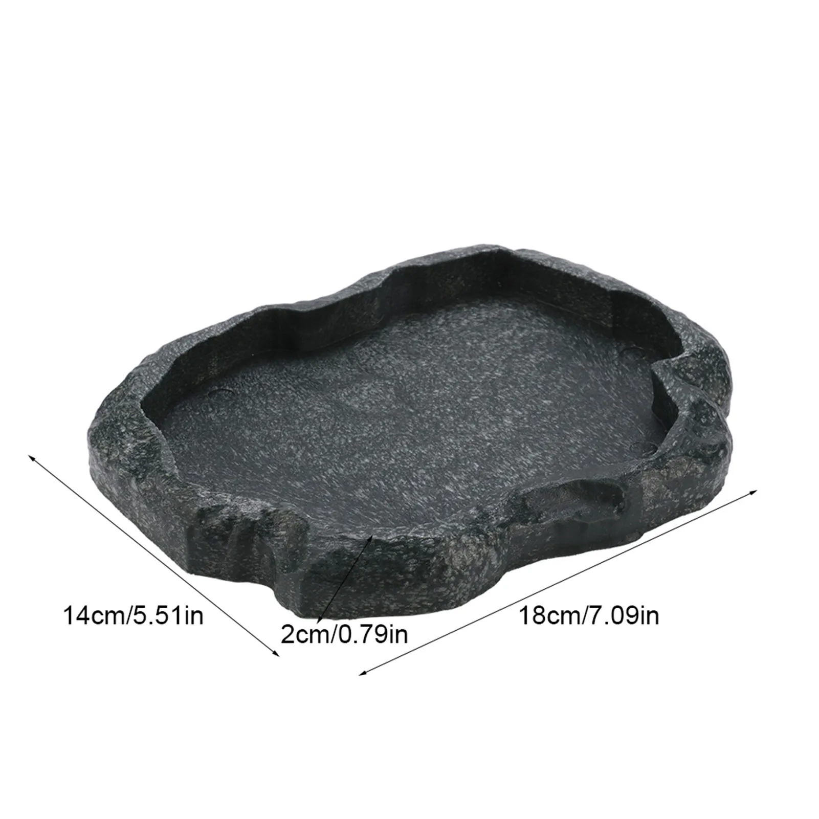 ABS Resin Reptile Rock Food and Water Dish Feeder Bowl for Tortoise Lizard Lizard Feeder Reptile Bowl Reptile Feeder