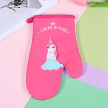 

Unicorn Gloves Microwave Heat Insulation Gloves Baking Tools Pot Holders Oven Gloves Heat Resistant Form for Cooking Gadget.8z