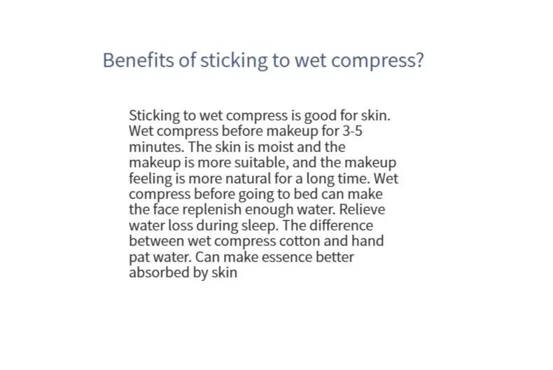 Description Picture 3 of itemWet Cotton 200PCS Stretch Disposable Water Saving Cotton Pad Portable Makeup Removal Cotton Piece Breathable Facial Mask Paper