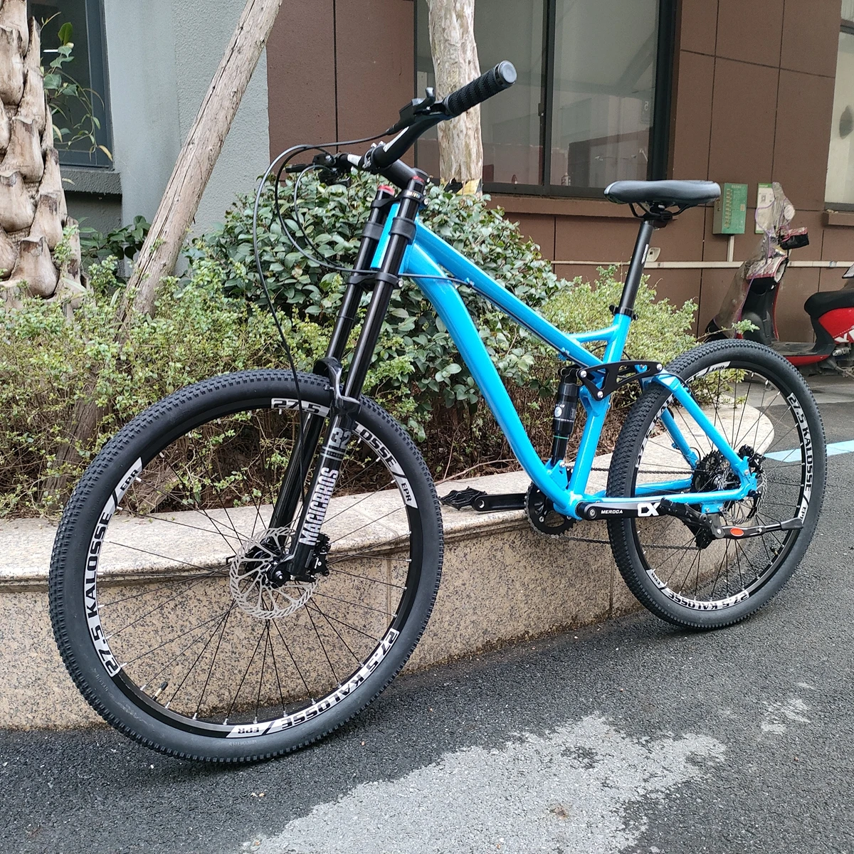 Kalosse-Mountain Bike Suspensão Total, 26x17 Polegadas, Bicicleta