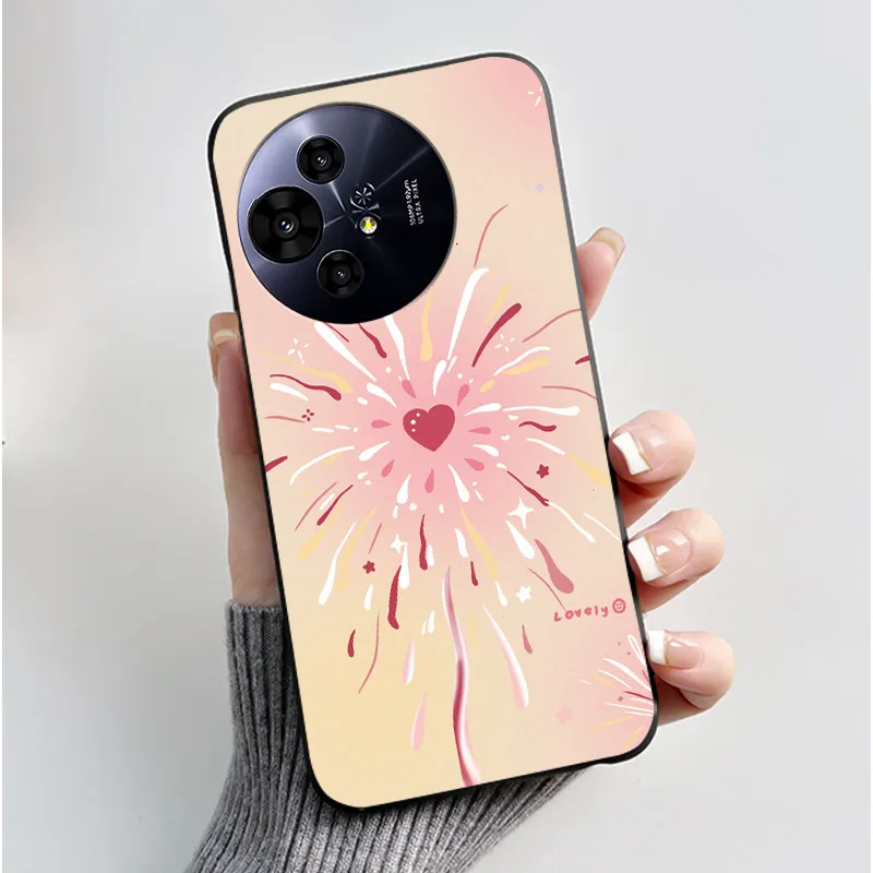 Aesthetic Cute Cat Astronaut Soft Silicone Black Protective Phone Case Cover