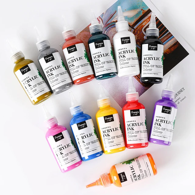 Liquitex Professional Acrylic Ink 6 Colorsx30ml Aqua/Essential/ Iridescent  Color Set Super-Fine Artist Pigments Fine Art Paint - AliExpress