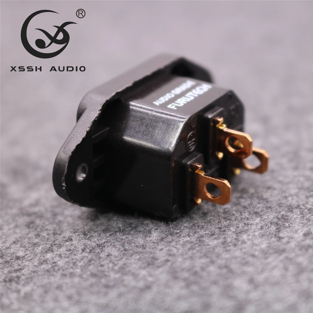 4pcs 전원 소켓 YIVO 오디오 T1 DIY HIFI 황동 도금 골드 레드 구리 여성 IEC 입구 3Pin AC 250V 10A Elecrtric 플러그 콘센트