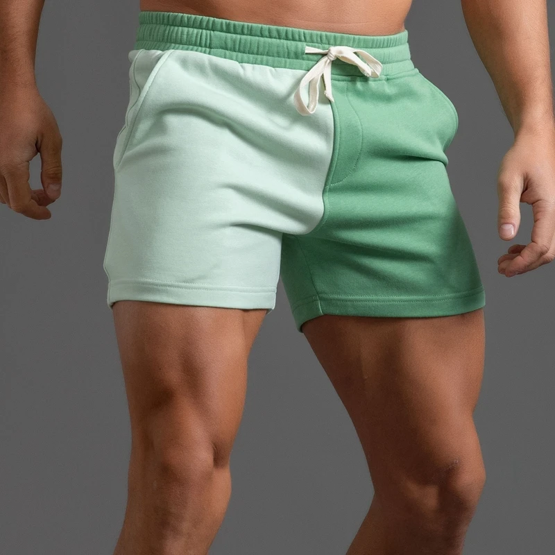 Green Color Summer Man Shorts