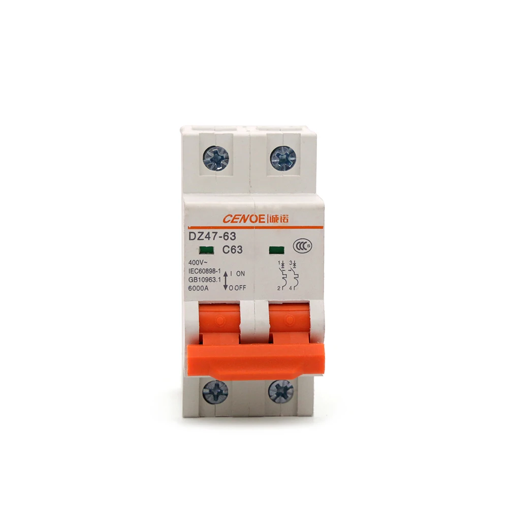 DZ47‑63 2P Miniature Circuit Breaker Leakage Protection Air Switch 400vac 63a