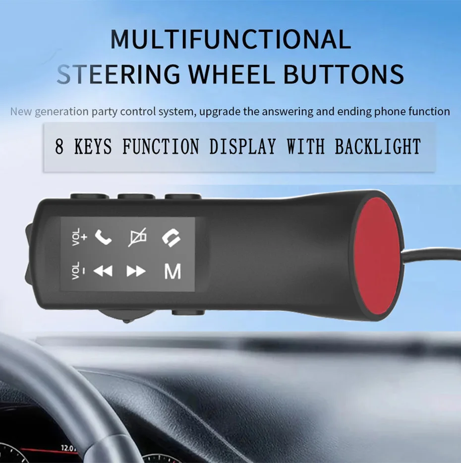 Multi Media Player Bluetooth For Car 10 Key Wireless Car Steering - Main Image
