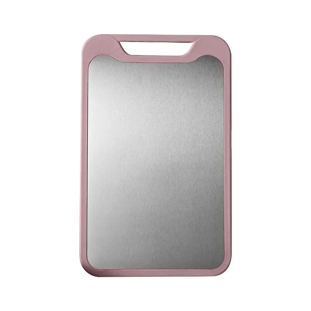 Double Sided Kitchen Cutting Board 304 Stainless Steel Cutting Board for Kitchen Meat Vegetable Fruit Fish Cheese Red Small Size
