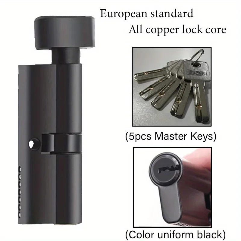 European Standard Cylinder Full Copper Household Door Lock Anti-theft Lock Cilinder 60mm