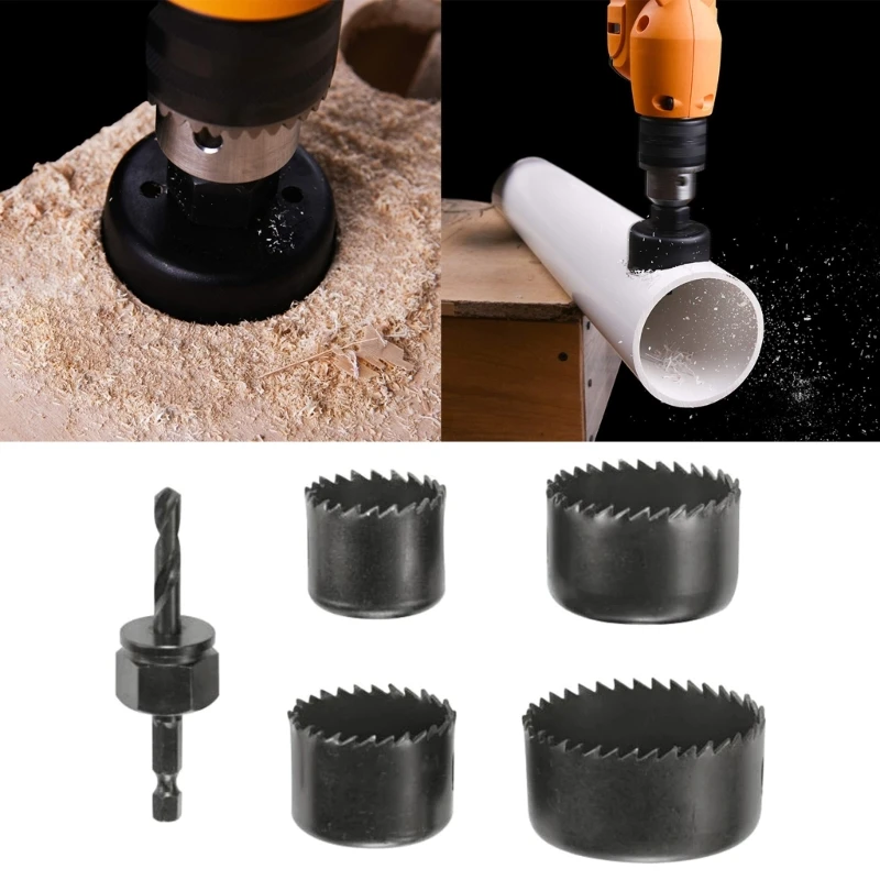 5Pieces Wood Drill Reamer Bit Cup Board Saw Woodworking Tube Drill Gypsum Set Drop Shipping