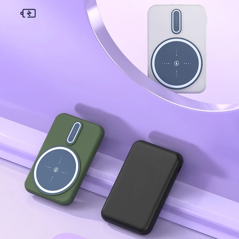 Power Bank Lenovo 50000mAh Wireless Magnetic Super Fast Charging Portable Battery Charger For iPhone Huawei Samsung