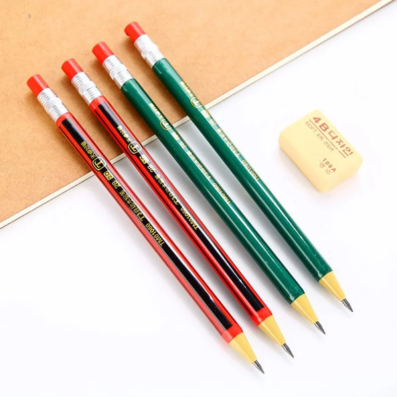 2pcs 2.0mm Simulated Pencil Mechanical Pencil Drawing Writing 2b Propelling Pencils For Kids