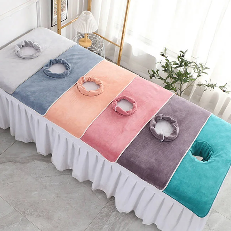 

Beauty Salon Headboard Cave Towel With Hole Lying Towel Massage Physiotherapy Massage Large Towel Bed Towel Thickening Absorbent