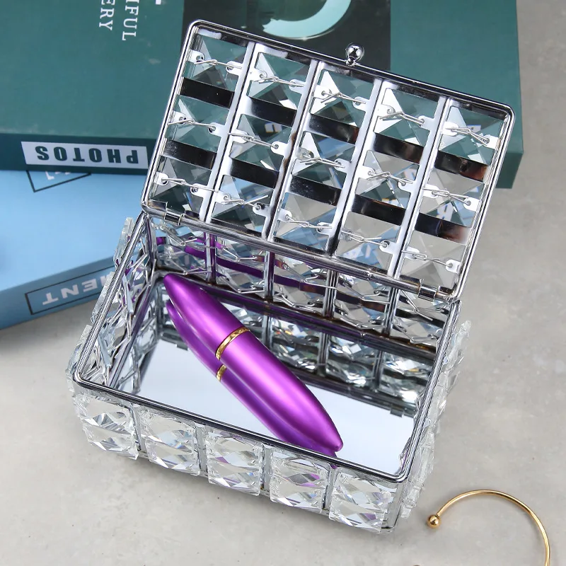 Crystal Jewelry Box Flip Open Creative Jewelry Box Jewelry Box High-End Storage Gift Box