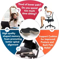 Cushion Non Slip Orthopedic Memory Foam Prostate Cushion for Tailbone Sciaticaback Pain Relief Comfort Chair Car Seat 2