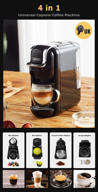 HiBREW Multiple Capsule Coffee Machine Hot/Cold DG Cappuccino Nes Small  Capsule ESE Pod Ground Coffee