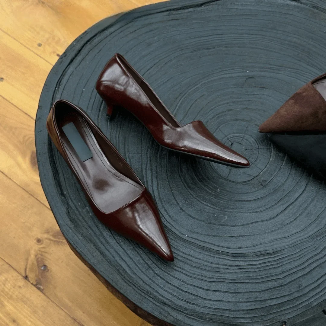 Women Pumps Sexy Suede Pointed Toes High Heels Fashion Office Stiletto Party Wedding Shoes Female Comfort Low Heel Women Shoes 6
