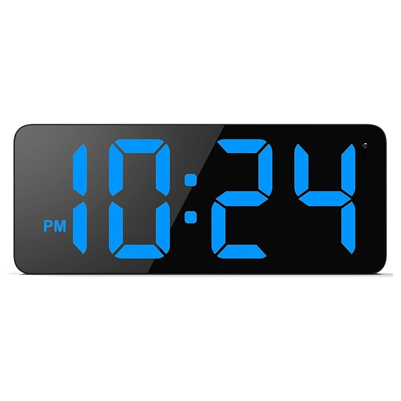 

Hot LED Digital Wall Clock With Large Display Digits, Auto-Dimming, 12/24Hr Format, Modern Electric Small Silent Wall Clock