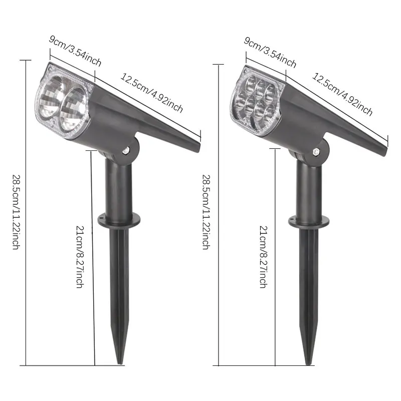 Waterproof Solar Garden Spotlights - Outdoor Color-Changing LED Lights for Patio, Walkway, and Camp Décor