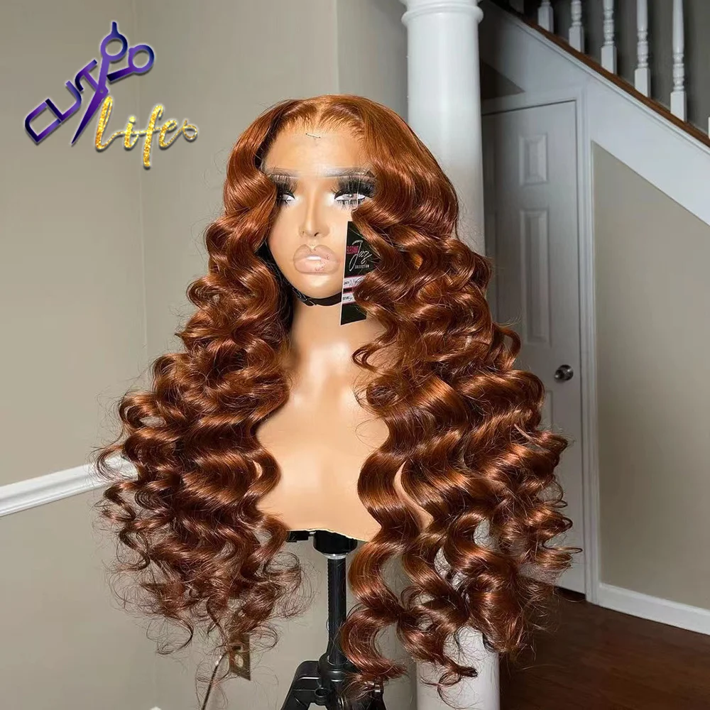 350 Ginger Colored Wig Body Wave 5x7 Pre Cut Lace Wig For Women 99j Burgundy 360 Glueless Full Lace Brazilian Human Hair