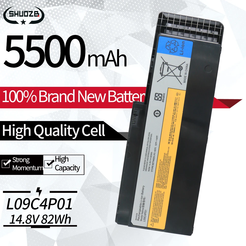 Bateria do Portátil para Lenovo Ideapad Células Série 14.8v 82wh 5500mah L09c4p01 L09n4p01 57y6265 57y6352 U350 20028 2963 U350w Novo