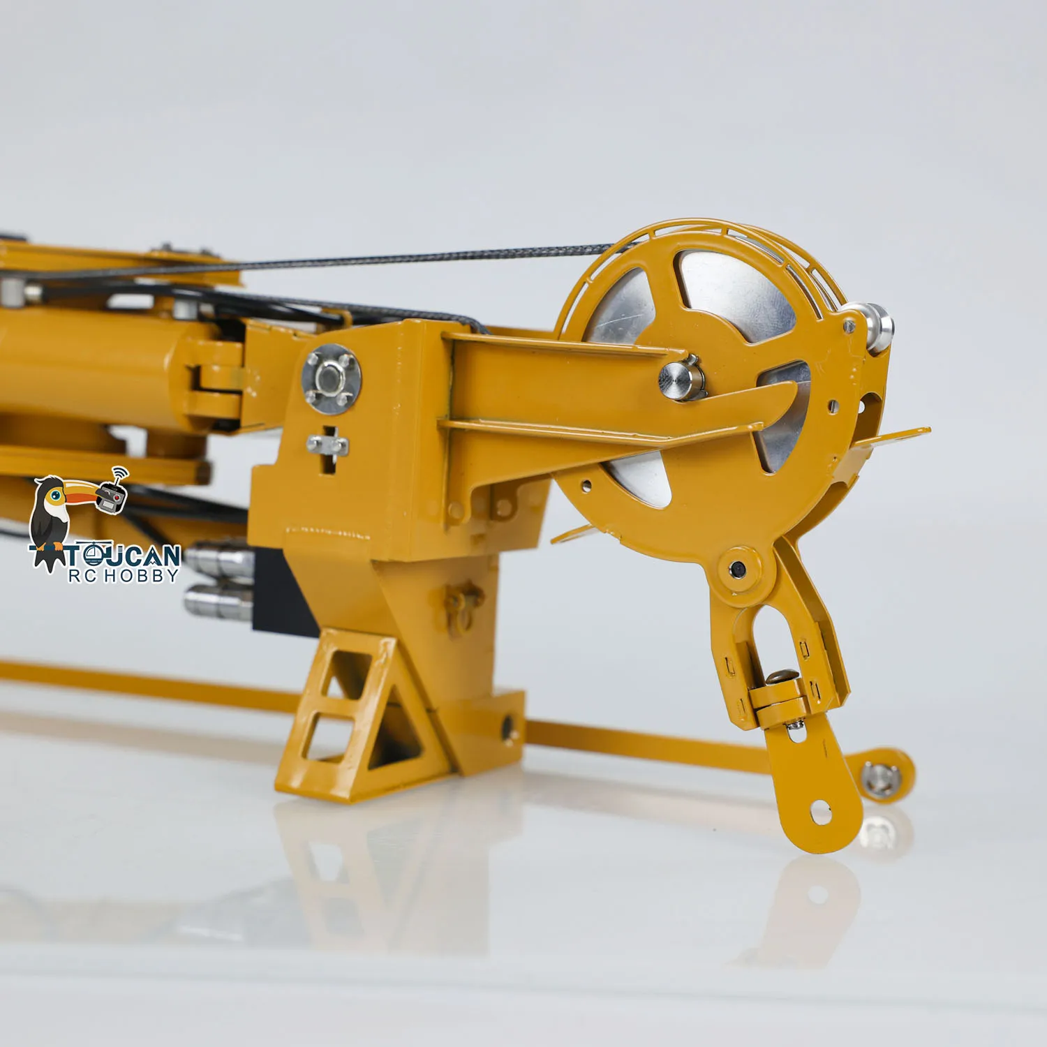RC Superlift Toys for 1/14 Scale Remote Control Hydraulic Crane Truck Metal Y Wings Crane Eyewhale Model Upgrade Parts TH24320 3