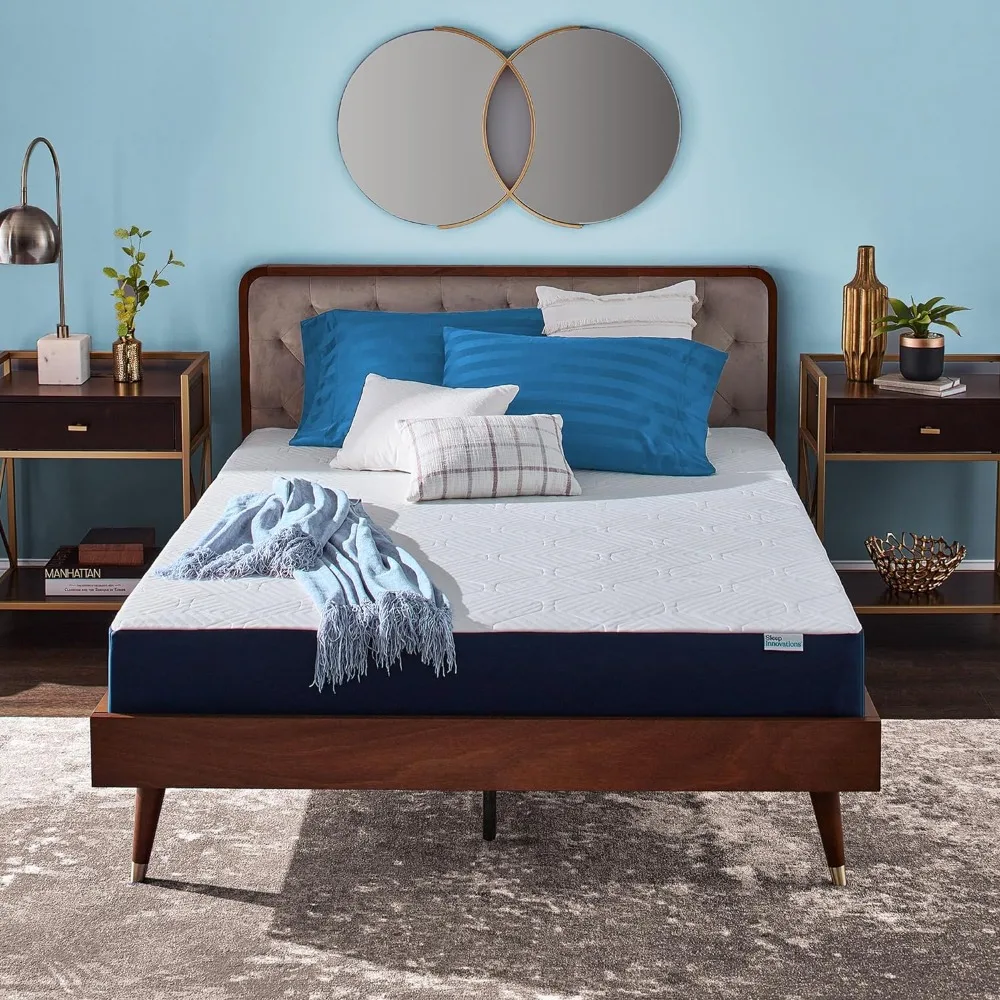 

Sleep Innovations Marley Hybrid 10 Inch Cooling Gel Memory Foam and Innerspring Coil Mattress, Twin Size, Bed in a Box,