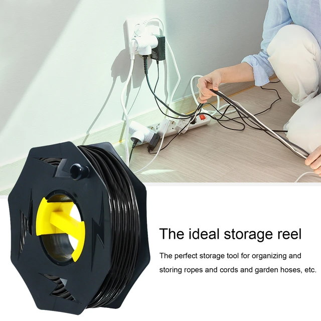 Heavy Duty Black Cable Tidy Reel 25 Metre Revolution Extension Camping  Electric Hook Up Cable Reel Winder Home General Cable Tid - AliExpress