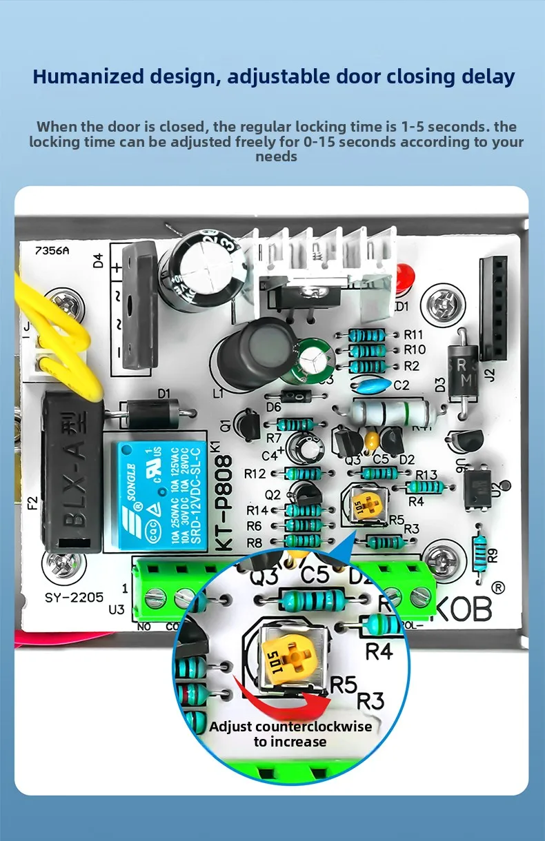 brand access control power supply 12V5A plug-in magnetic lock UPS lithium batter
