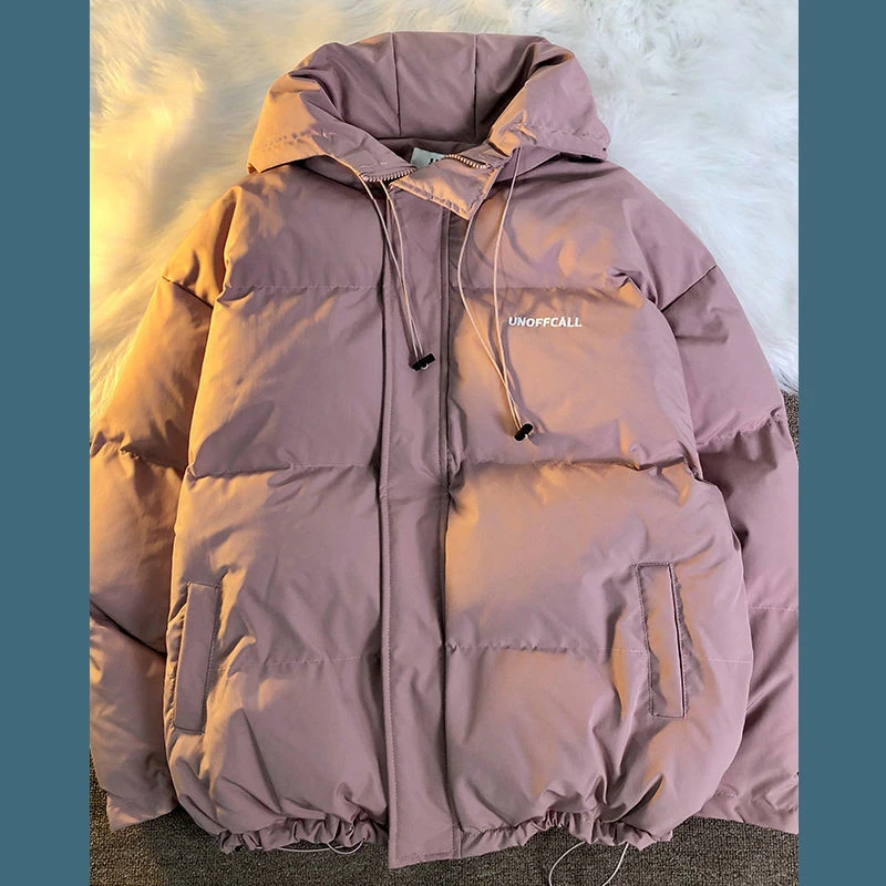 2022 New Women Winter Down Jacket Fashion Long Sleeve Cotton-Padded Tops Coat Solid Loose Casual Outdoor Snow Parka Lady Outwear