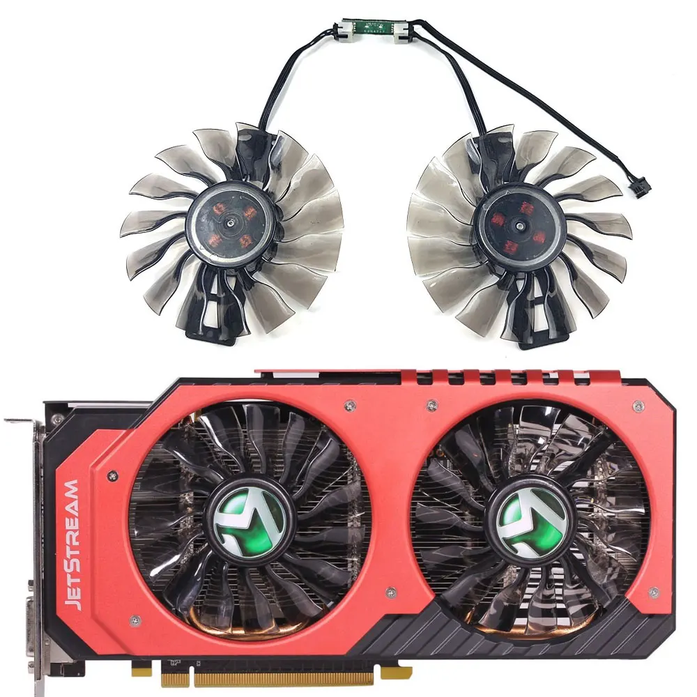 Nuovo 2Fan/1Set Muslimate Ga92S2H Gtx 970 Gpu Fan, Per Maxsun Gtx 970 960 Jetstream, Palit Gtx1060 Jetstream Ventola Di Raffreddamento Della Scheda Vi
