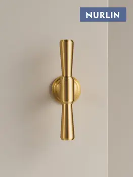 Nurlin Solid Brass European Luxury Style Furniture Handle Cabinet Knobs T-bars 96/128/160/192 Hole Distance Drawer Cabinet