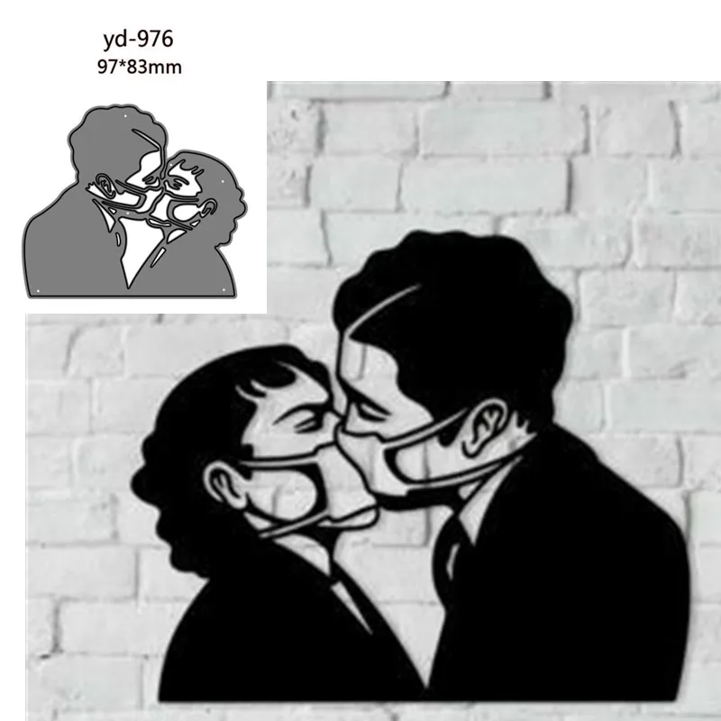 

Metal Cutting Dies couple kissing Decoration Scrapbook Paper Craft Knife Mould Blade Punch Stencils