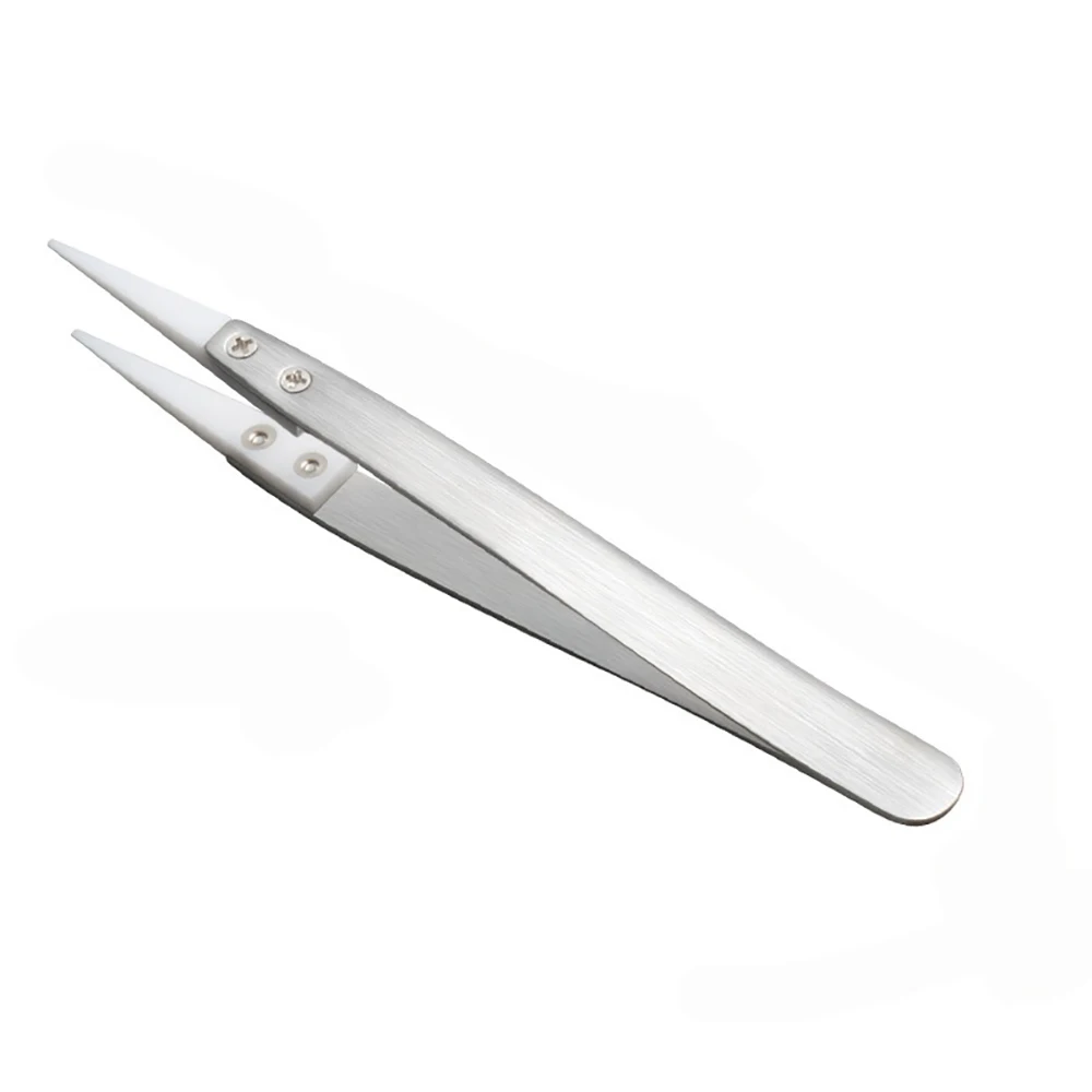 Ceramic Tipped Stainless Steel Heat-Resistant Precision Tweezers