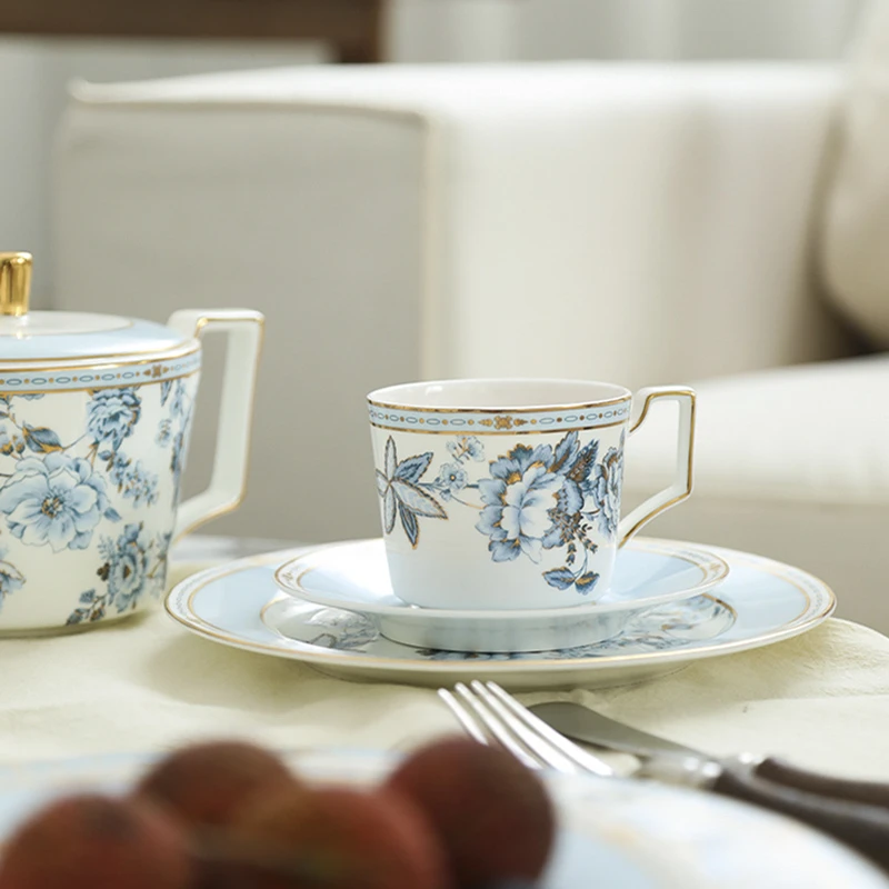 English Bone China Coffee Cup Saucer Set Pot Milk Jug Sugar Jar