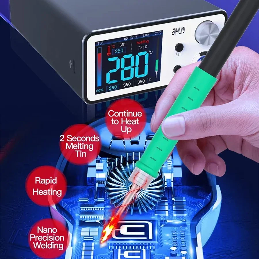 AiXun JCID T3A T3B 200W 납땜 스테이션, 전기 납땜 다리미, T115, T210, T245, T12, 휴대폰 SMD BGA 수리 도구