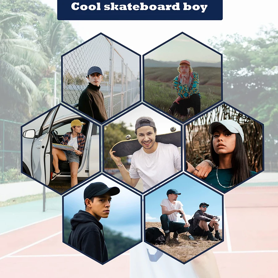 1 Piece Solid Color Baseball Cap for Women Men Cotton Unisex Hats for Casual Outdoor Sunscreen Windproof and Warm Black/White 6