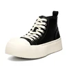 Women's Casual Sneakers, Thick-Soled Large-Toe Canvas Shoes, High-Quality Mid-Top Luxury Design, Elegant Casual Shoes