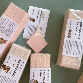 450g Professional Doll Head Clay Hand Model Doll Clay Skin /White Skin Color Polymer Soft Clay 1