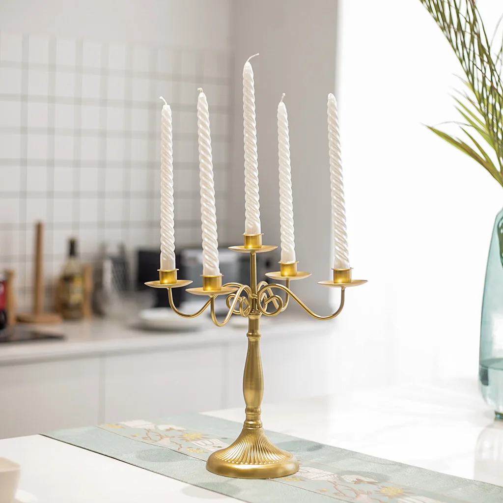 Antique Style Candlestick Ornaments for Home Decor and Table Setting