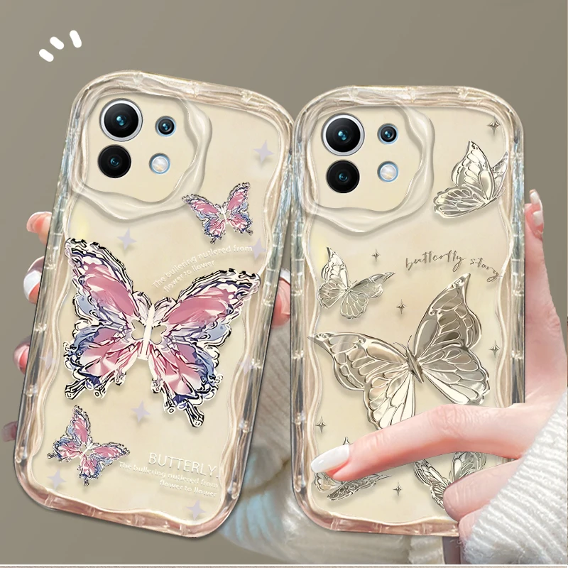 Glitter Metal Butterfly Soft Phone Case