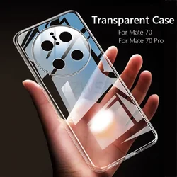 Clear Transparent Slim Soft TPU Phone Case for Mate 70Pro (Transparent)