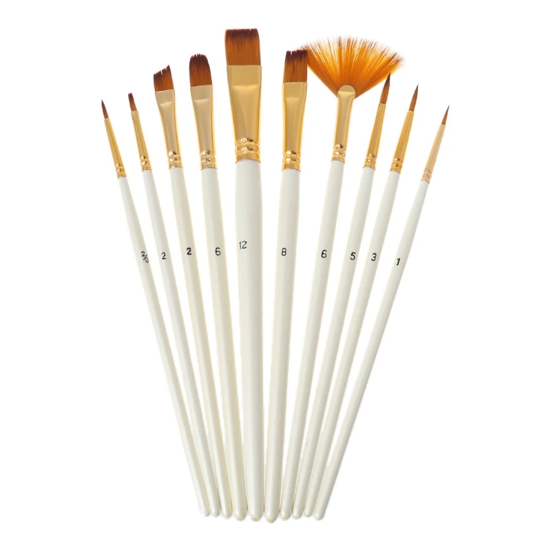 

Watercolor Paint Brush 10pcs/set Landscape Drawing Sketching Outlining Accessory Equipment for After Shool Club Create