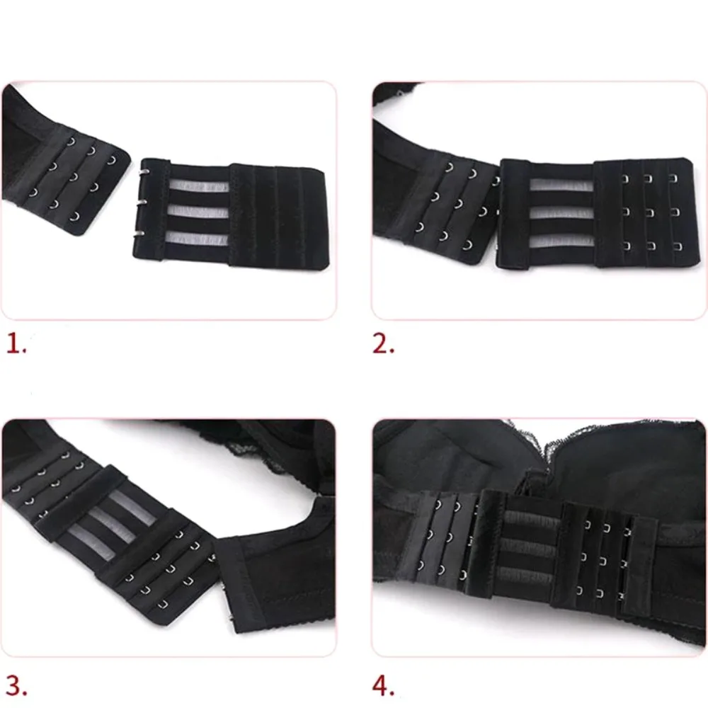 Adjustable 3-Row Bra Extender Set - 3-Pack Intimate Accessories