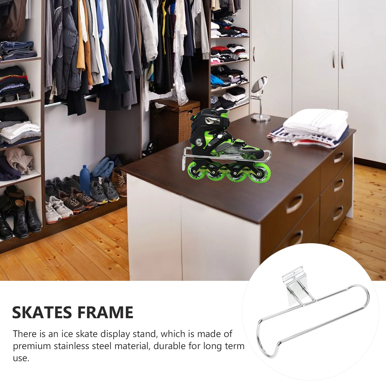 Inline Skates Display Stand, Skates Storage Holder Roller Wall Mount Hanger Rack Storage Display Holder New