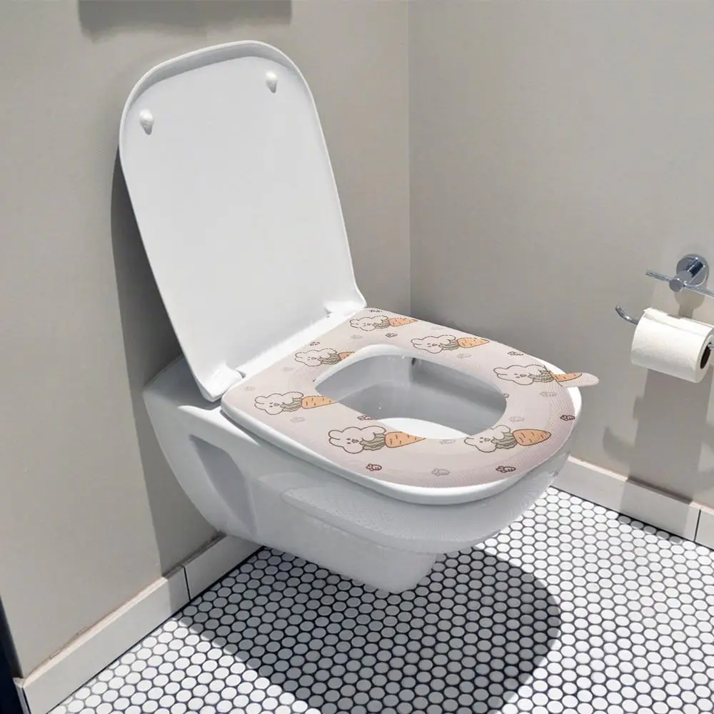 

Cute Print Design Toilet Seat Cover Thickened Eva Universal Toilet Seat Cushion Paste Type Toilet Cushion Accessories