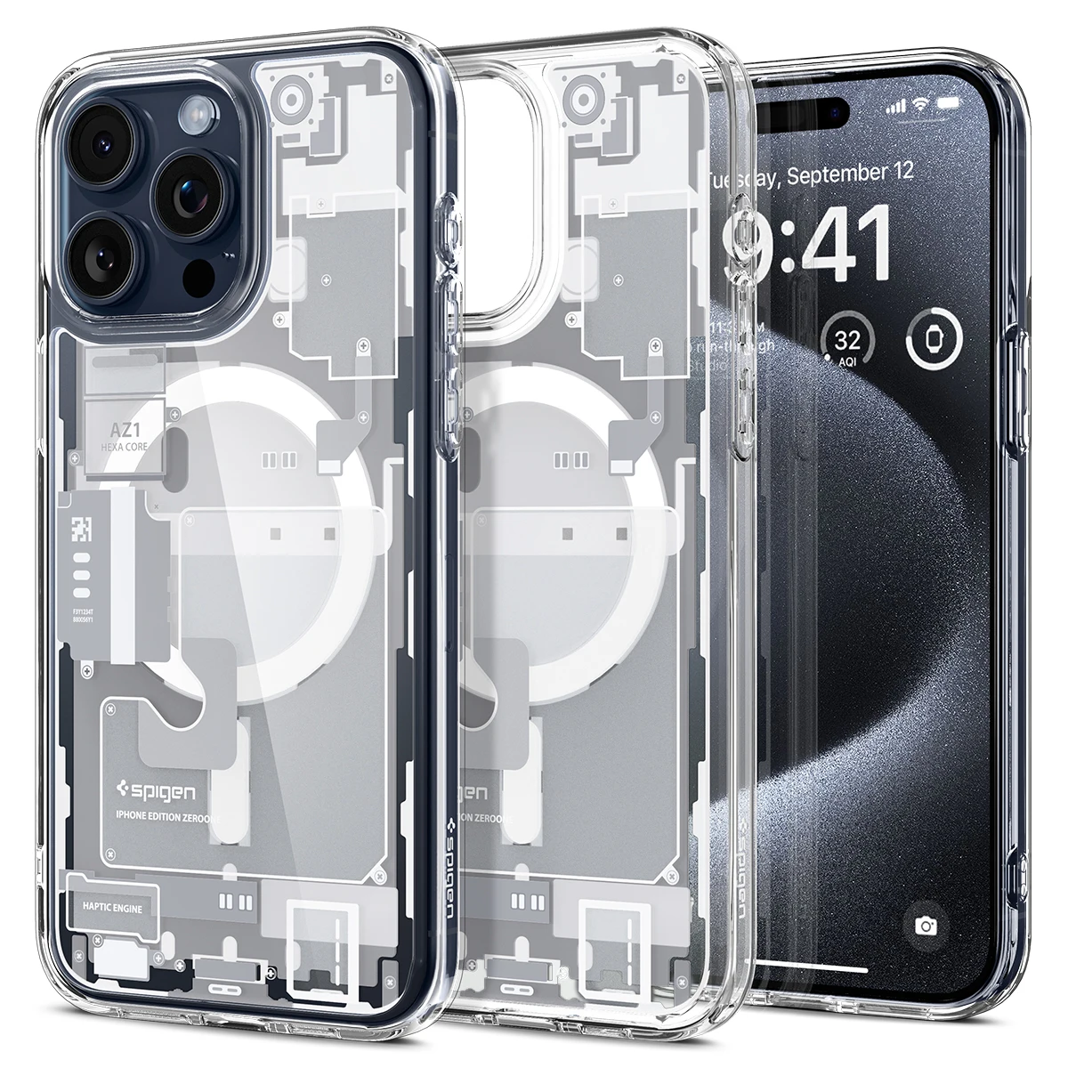 Spigen Cover Ultra Hybrid Copatibile con iPhone 15 Pro - Titanio