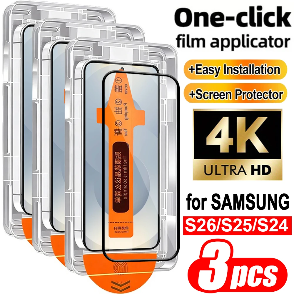 Premium Tempered Glass Screen Protector with Easy Install Kit and Crystal-Clear HD Film