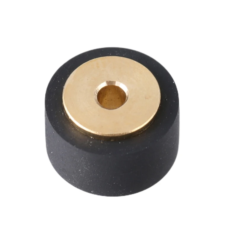 DX11 2.0mm/2.5mm Rubber Bearing Pinch Roller Tape Player Bearing Pressure Belt Wheel for Cassette Tape Recorders Black