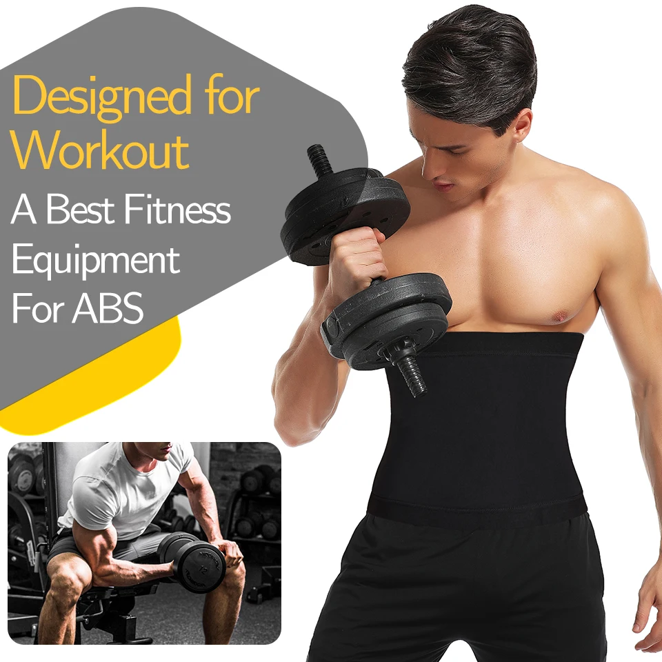 Body Shaper Waist Trainer Men Gym Fitness Sweat Fat Burning